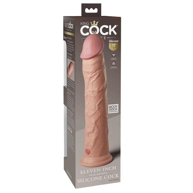 Pipedream King Cock Elite 11-inch Silicone Realistic Pleasure Cock Light