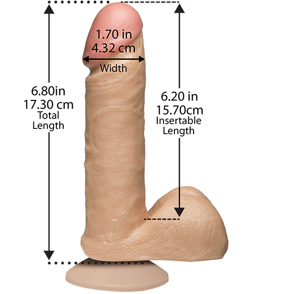 Doc Johnson 6-Inch White Realistic and Intense Pleasure Cock