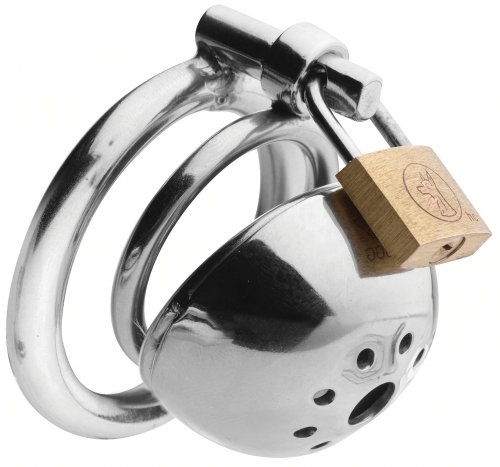 XR Brands High - Intensity Solitary Confinement Chastity Cage for Male Submissives