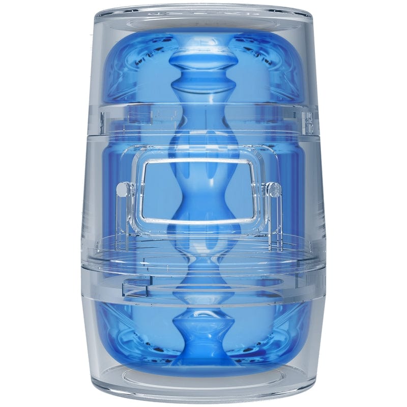 Doc Johnson Optix Crystal Blue Main Squeeze Pop - Off Compact Masturbator