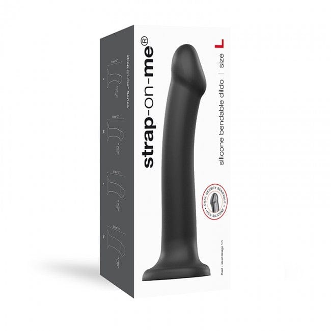 Black Bendable Dual - Density Strap - On Dildo for Ultimate Pleasure