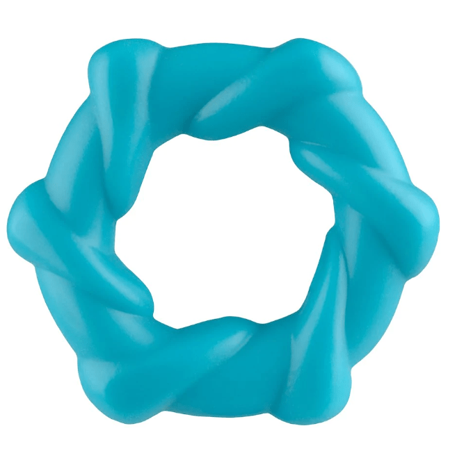 Soft TPR Rock Candy Twisted Cock Ring for Enhanced Intimacy