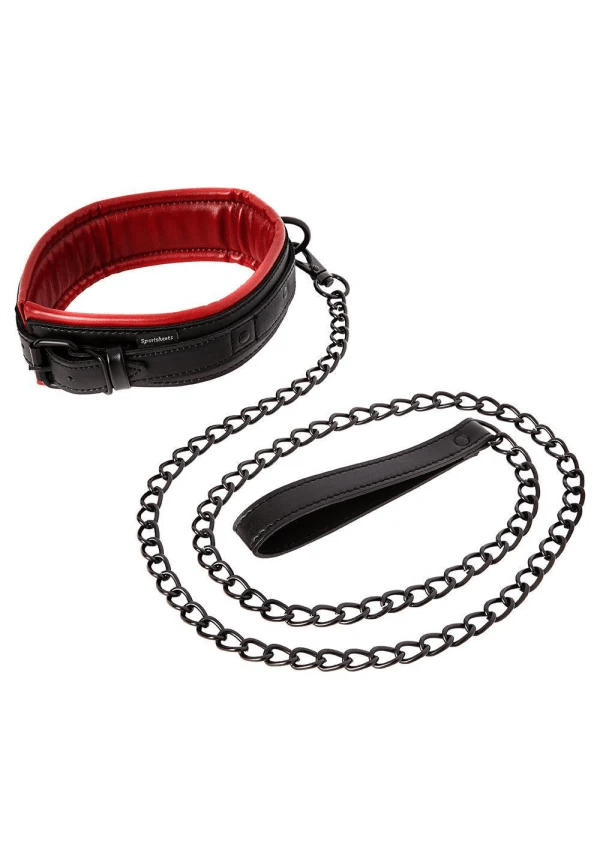 Sportsheets Luxury Saffron-themed Leather Leash and Adjustable Collar Set for Intimate Play