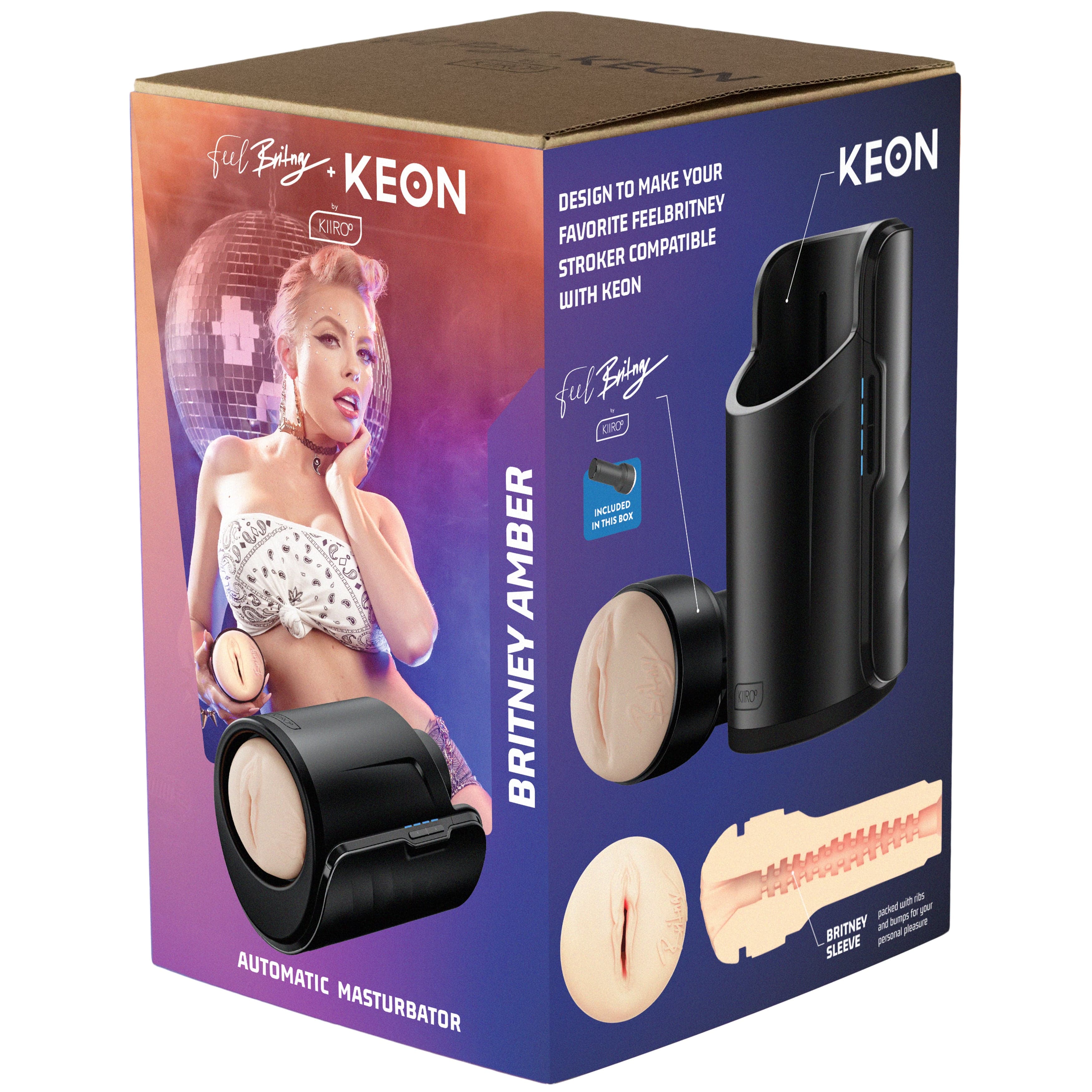 Kiiroo Feel Britney Amber Stroker & Keon Interactive Adult Pleasure Combo