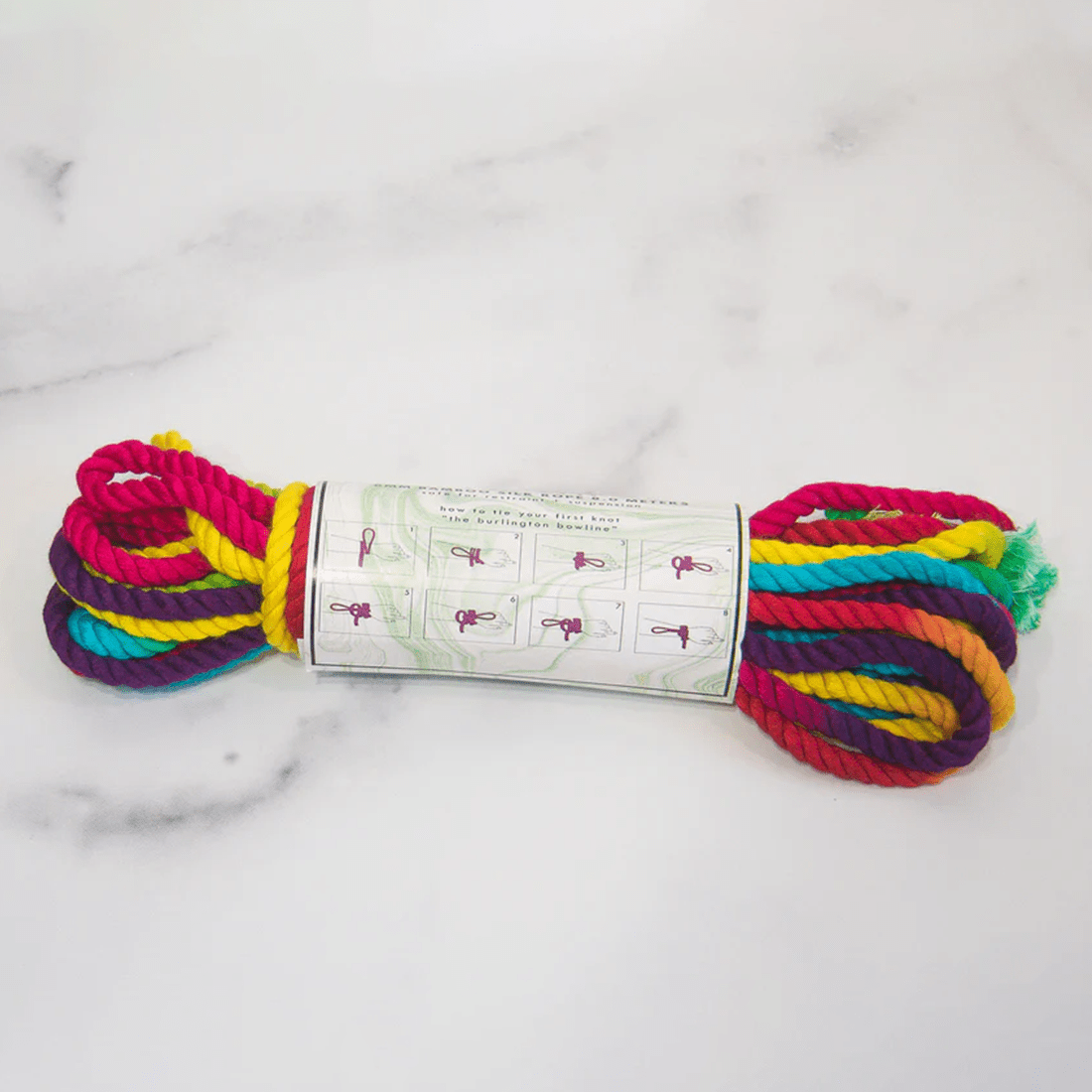 Colorful Emojibator Funfetti Rainbow-themed Bondage Rope for Safe and Thrilling BDSM Play