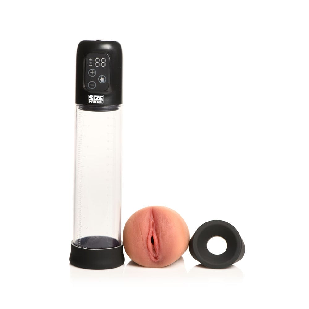 XR Brands Size Enhancement 5X Sucking Penis Pump Set With Various Attachments for Ultimate Pleasure