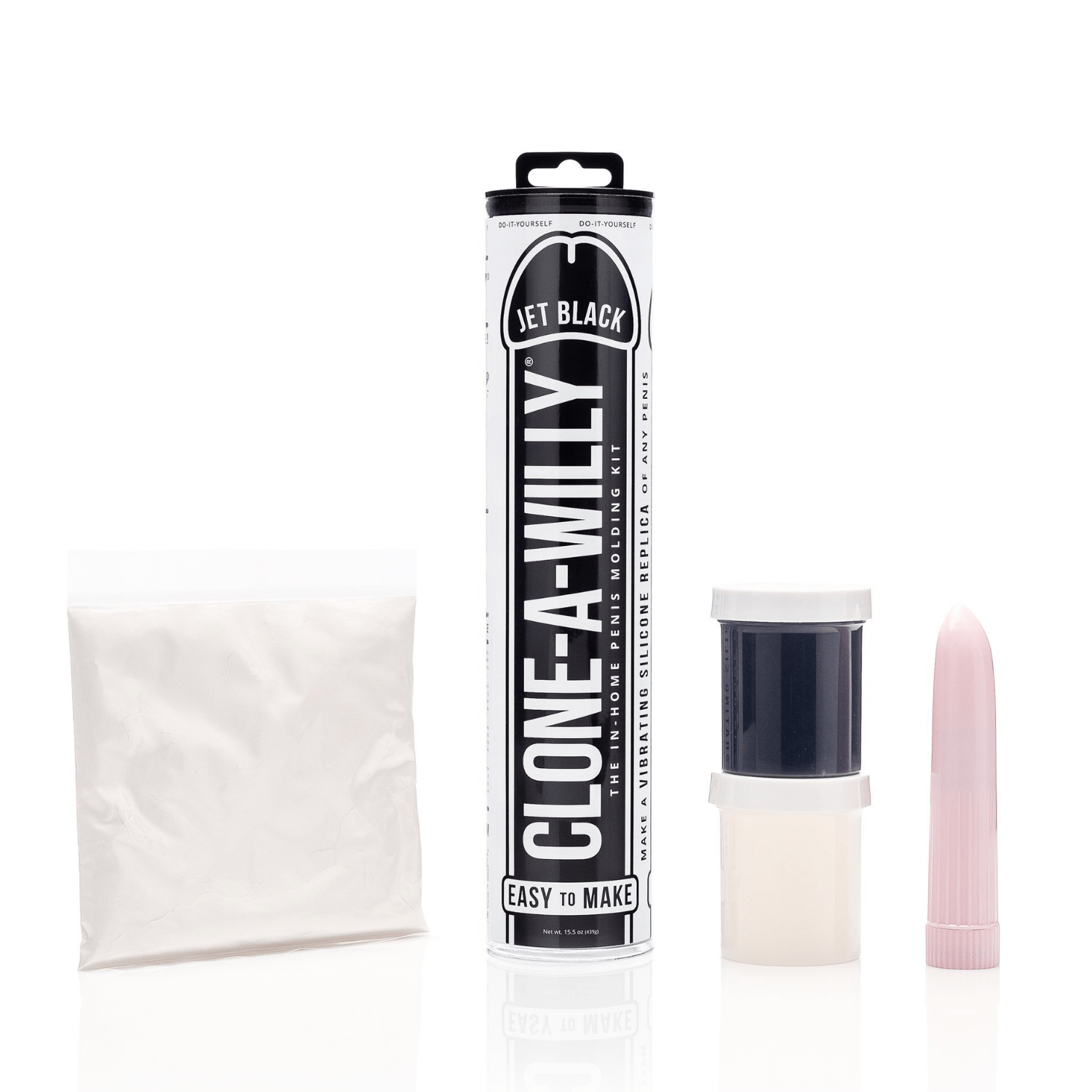 Empire Labs Jet Black Vibrating Clone of a Realistic Willy Penis Casting Kit