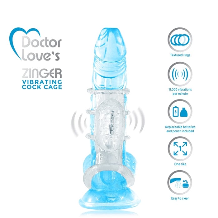DeeVa Doctor Love's Zinger Super-Slim Vibrating Cock Cage for Enhanced Pleasure