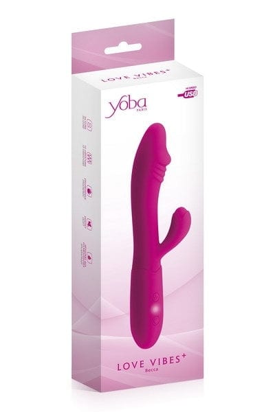 10-Speed Waterproof Yoba Becca Rabbit Vibrator with Realistic Glans Design