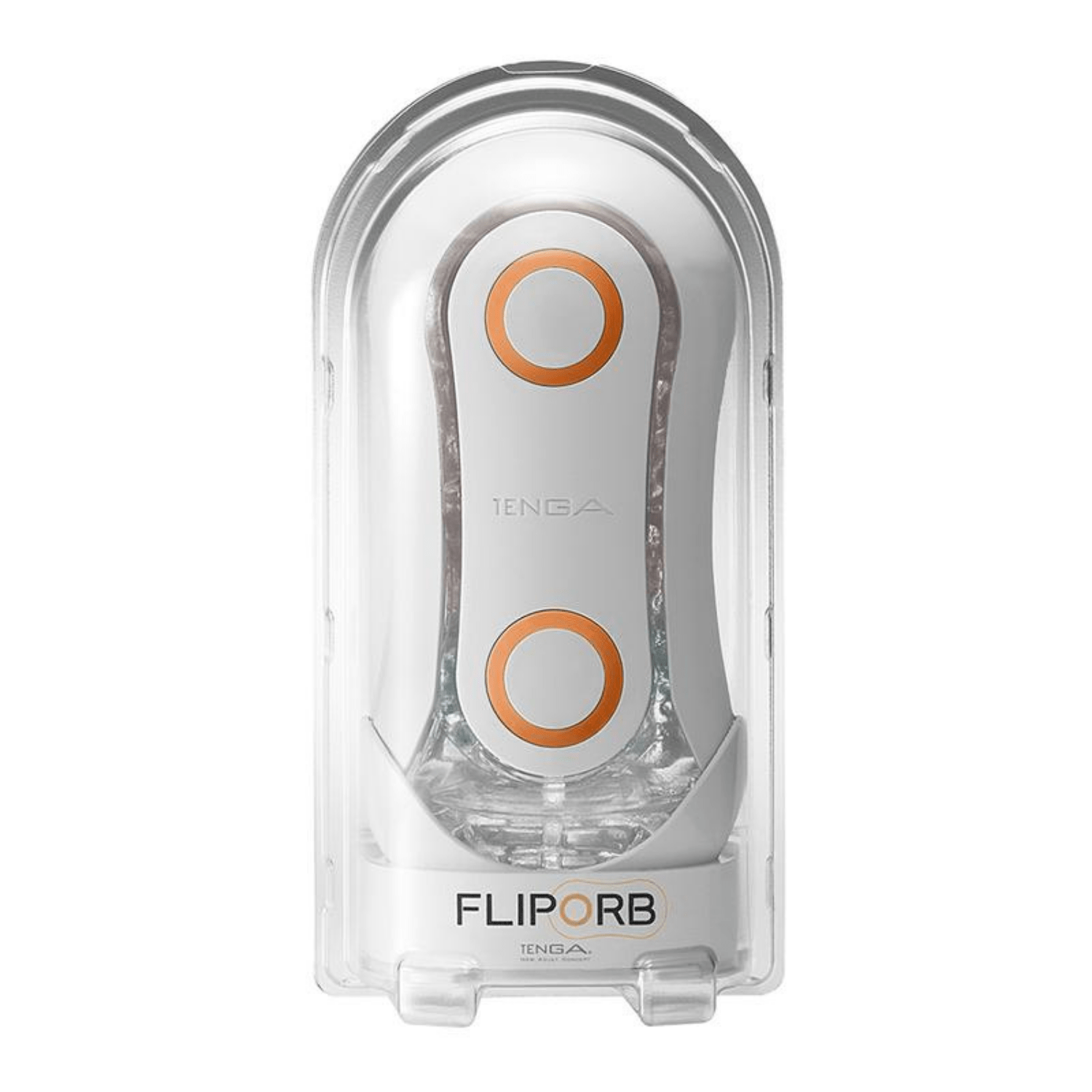 Tenga Orange Crash Flip Orb: Multi - density Male Masturbator