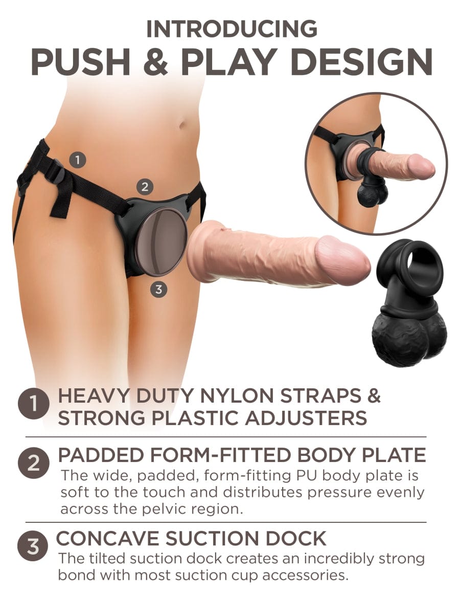 Pipedream King Cock Elite Deluxe Silicone Kit for Enhanced Strap - On Play