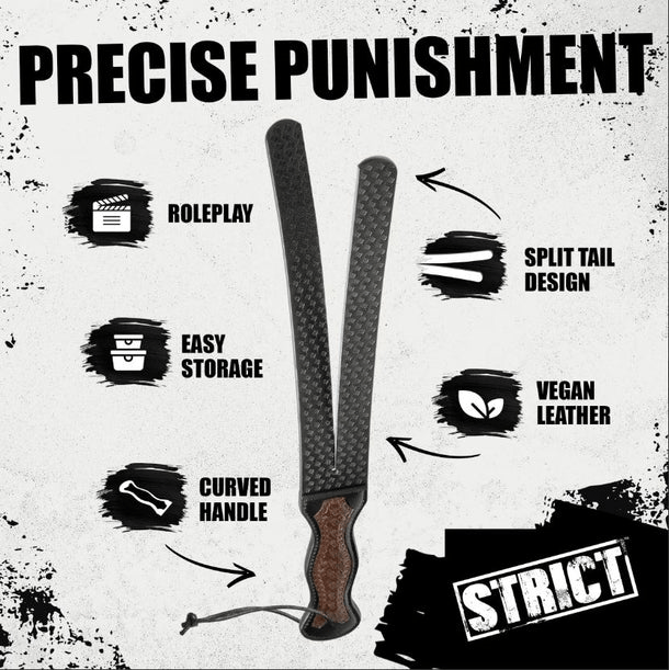 Authentic Vegan Leather Strict Scottish Tawse for Thrilling Role - Play