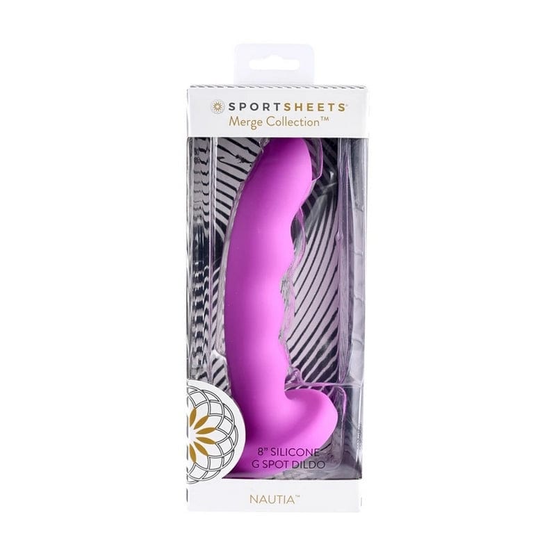 Purple 8-Inch Sportsheets Nautia Silicone Pleasure Dildo