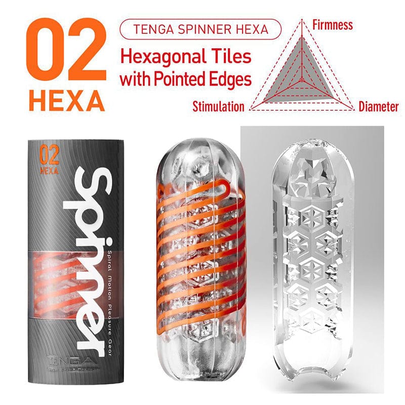 Tenga Hexa Spinner Reusable Male Masturbator with Unique Sensations