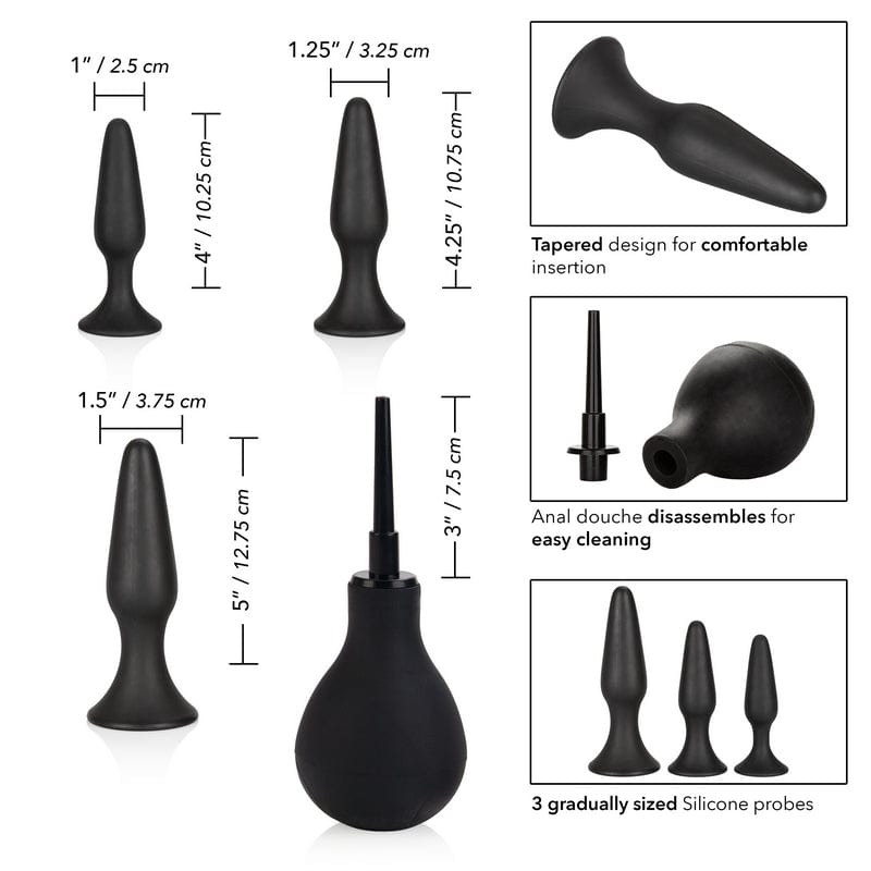 Calexotics Premium Anal Training Kit with Enema Bulb