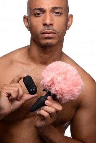 Tailz Snap-On Vibrating Silicone Anal Plug Set with 3 Different Animal Tails and Remote Control for Adult Play