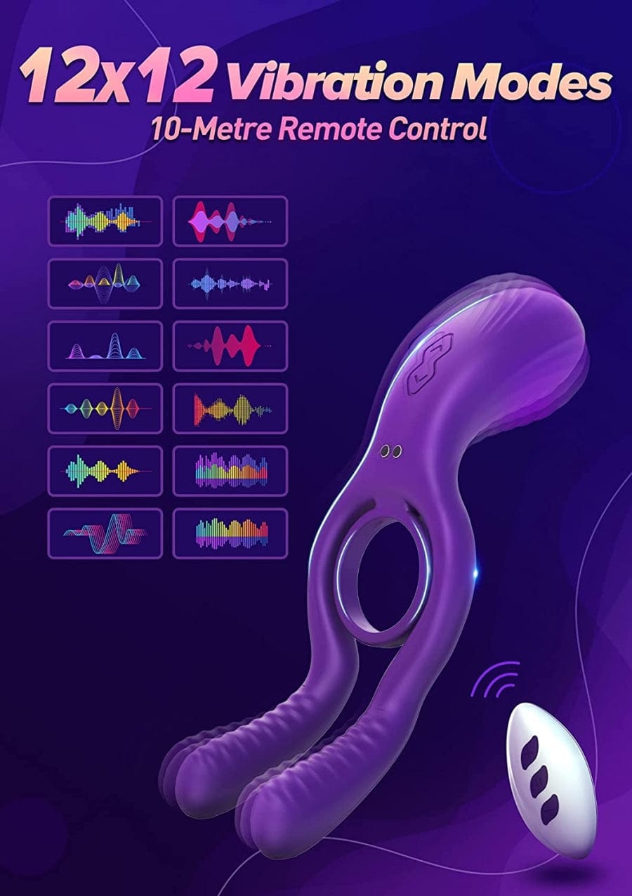 Tracy's Dog Adult Pleasure Penis Ring Rabbit-Style Vibrator