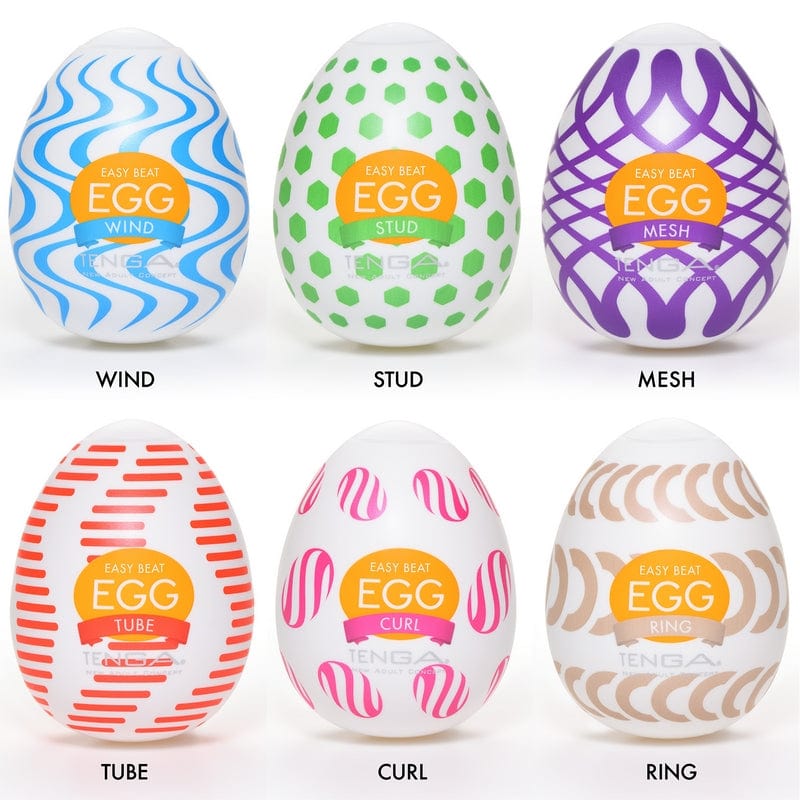 Tenga Egg Wonder 6-Piece Variety Pack of Disposable Male Pleasure Toys