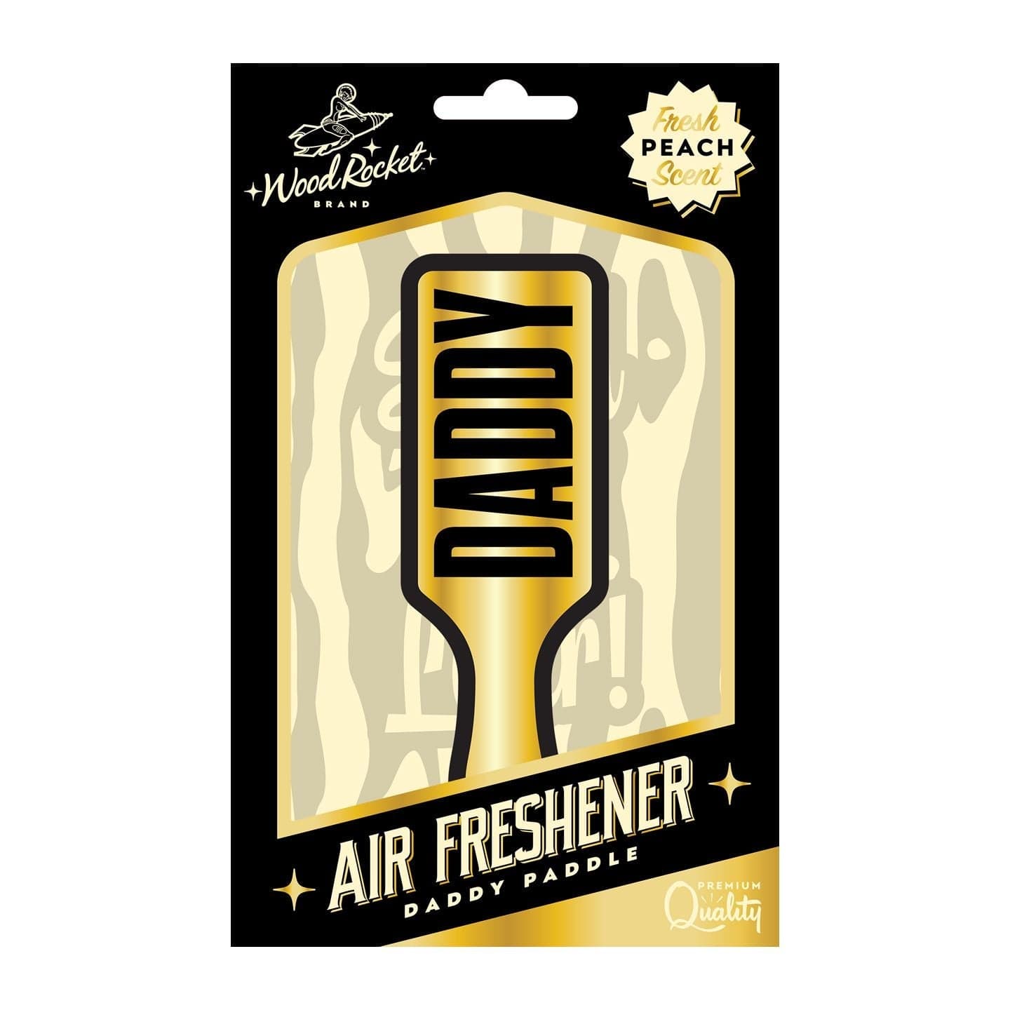 Durable Cardboard Wood Rocket Daddy Paddle Peach - Scented Air Freshener