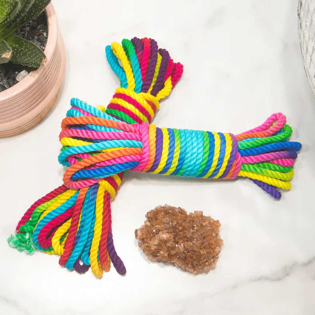 Colorful Emojibator Funfetti Rainbow-themed Bondage Rope for Safe and Thrilling BDSM Play
