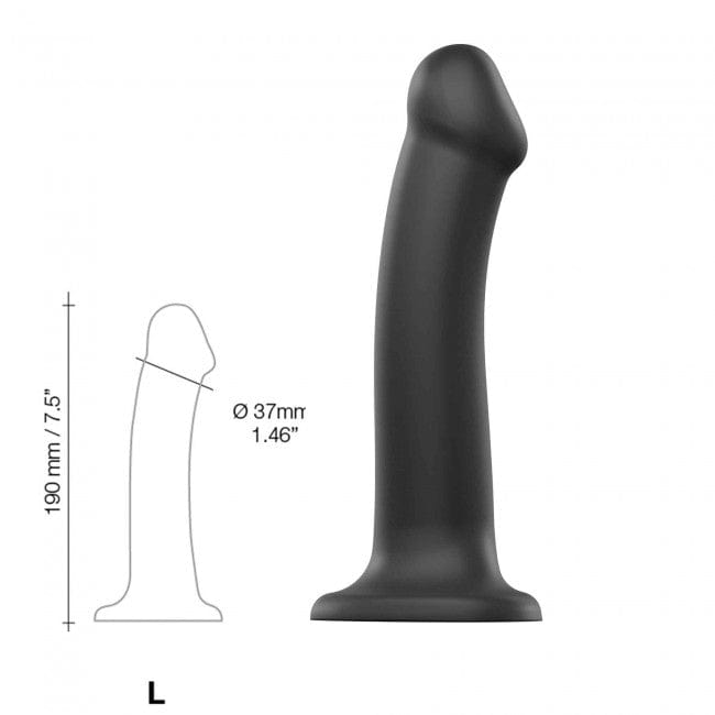 Black Bendable Dual - Density Strap - On Dildo for Ultimate Pleasure