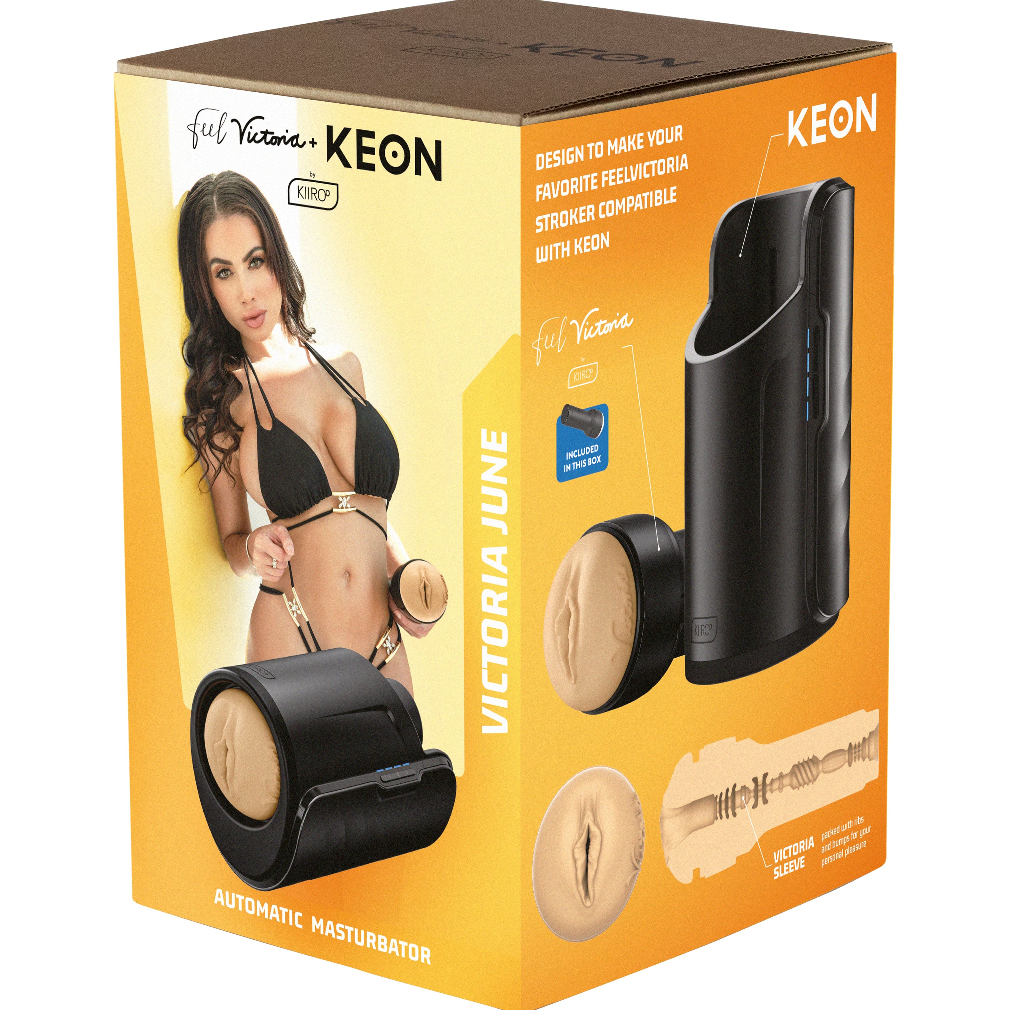 Kiiroo Feel Interactive Adult Pleasure Set: Victoria June Stroker and Keon Masturbator Combo