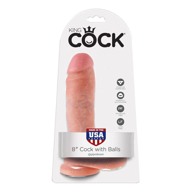 Pipedream King Cock 8-Inch Realistic Dildo with Balls