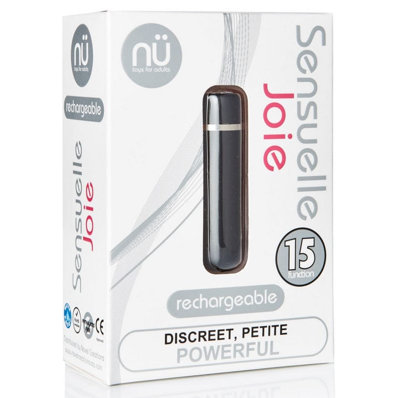 Nu Sensuelle Rechargeable Black Bullet-Style Female Pleasure Vibrator - Joie Model