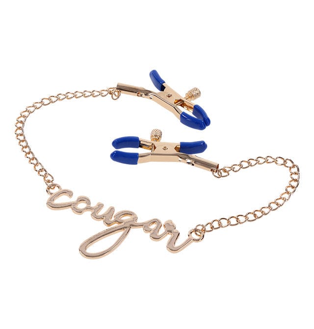 Sportsheets Luxury Sex & Play Cougar Adjustable Nipple Clamps with Gold Chain
