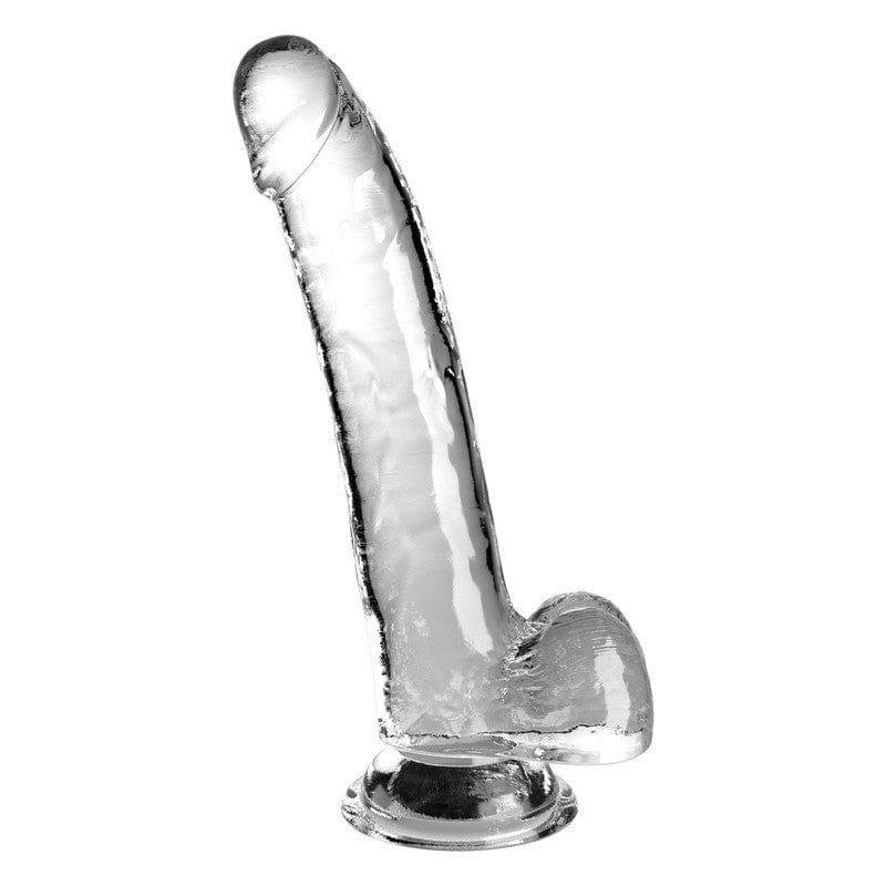 Pipedream Transparent King Cock 9 with Realistic Balls and Flexible Shaft