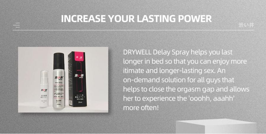 Drywell All - Natural Formula Male Sexual Delay Spray for Prolonged Intimate Moments