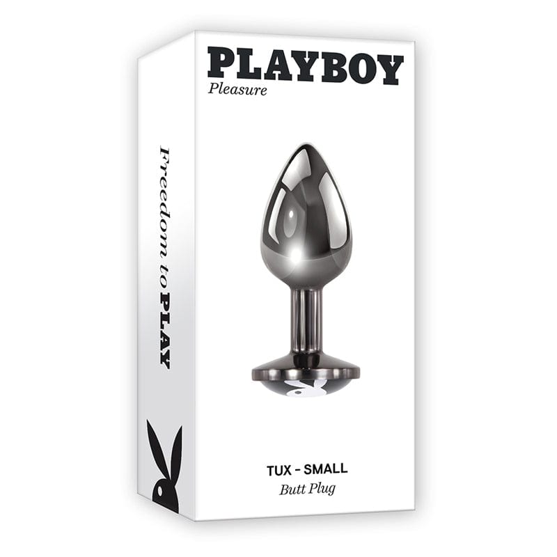 Small Playboy Tux-Style Body-Safe Aluminum Alloy Butt Plug