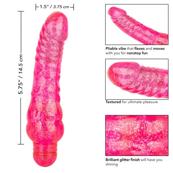 Calexotics Sparkling Glittery Male Jack-style Vibrator for Enhanced Pleasure