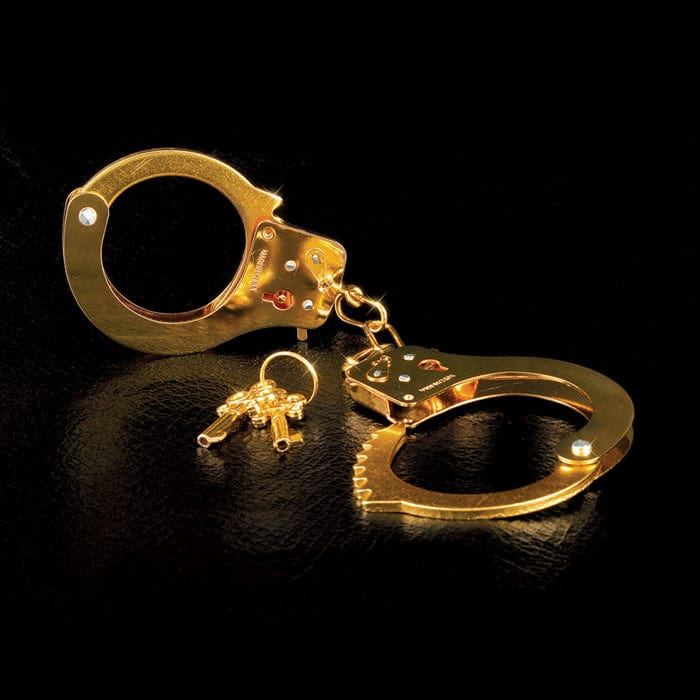 Pipedream Products Gold Metal Handcuffs for Fetish Fantasy Enthusiasts