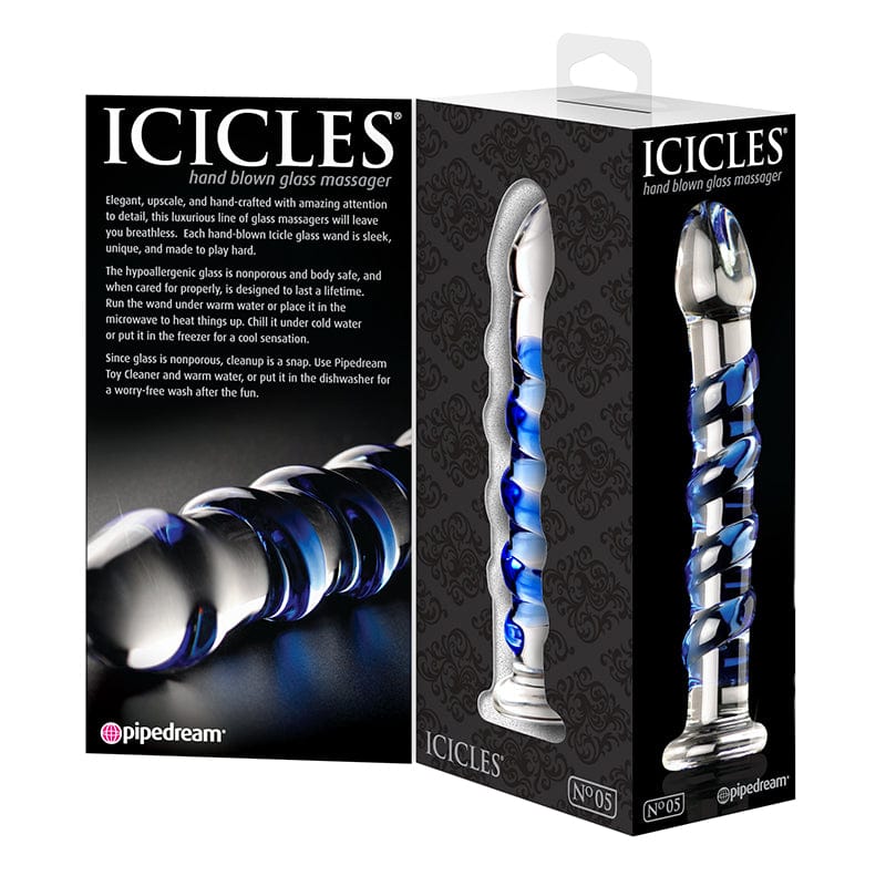 Pipedream Luxury Hand - Blown Icicles No. 5 Glass Body Massager