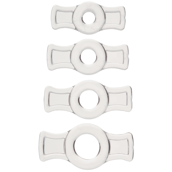 Doc Johnson Clear TitanMen Cock Ring Set for Enhanced Pleasure