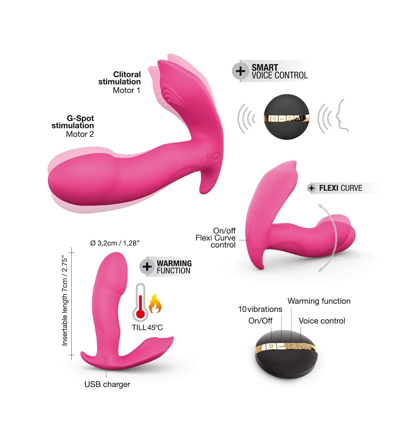 Dorcel Secret Remote - Controlled Clitoral and G - Spot Vibrator for Ultimate Pleasure
