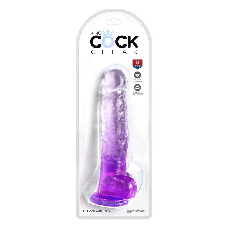 Pipedream Products Realistic 8-Inch King Cock Dildo With Balls for Intimate Pleasure