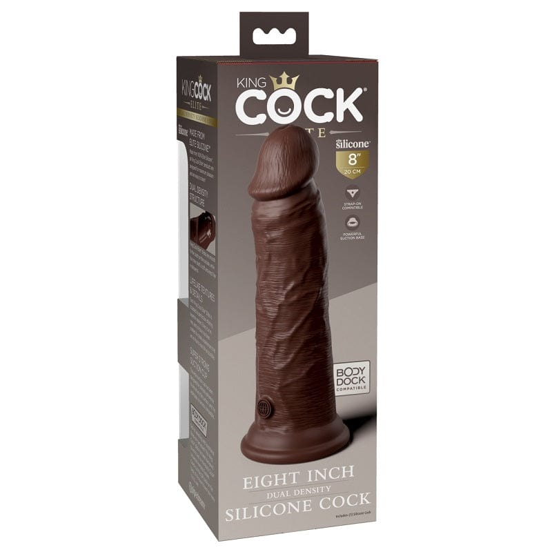 Pipedream Products 8-Inch Brown King Cock Elite Silicone Penis Replica
