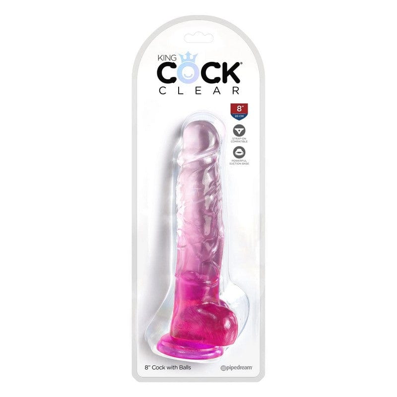 Pipedream Products Realistic 8-Inch King Cock Dildo With Balls for Intimate Pleasure