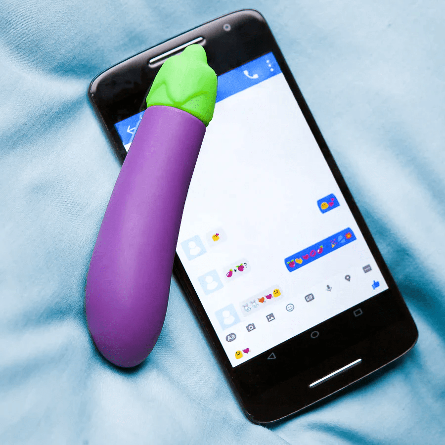 Top-Rated USB Rechargeable Eggplant-Shaped Emoji Vibrator for Ultimate Pleasure