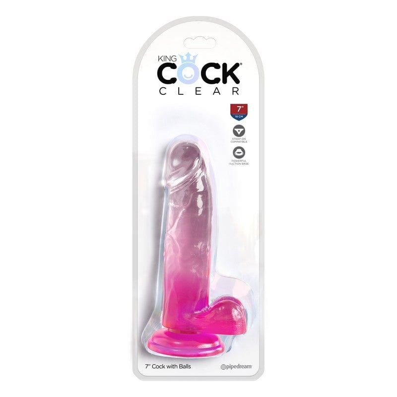 Pipedream King Cock 7-Inch Translucent Dildo with Balls