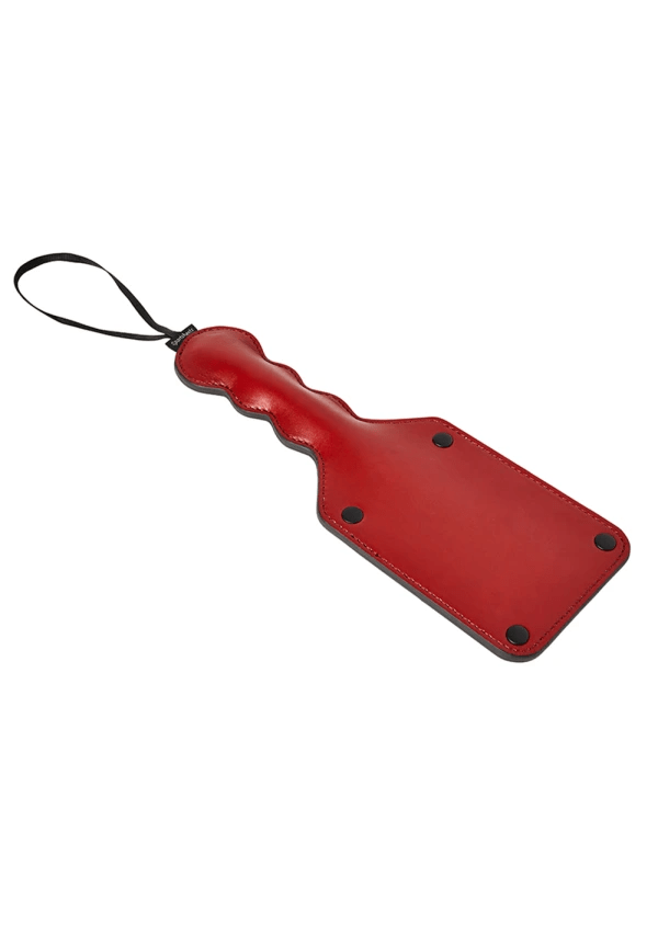 Sportsheets Saffron Red Vegan Leather Square Paddle for Intimate Play