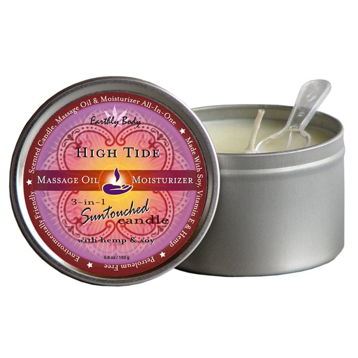 Earthly Body All - in - One Suntouched Massage Candle Crafted with Hemp and Natural Soy Wax