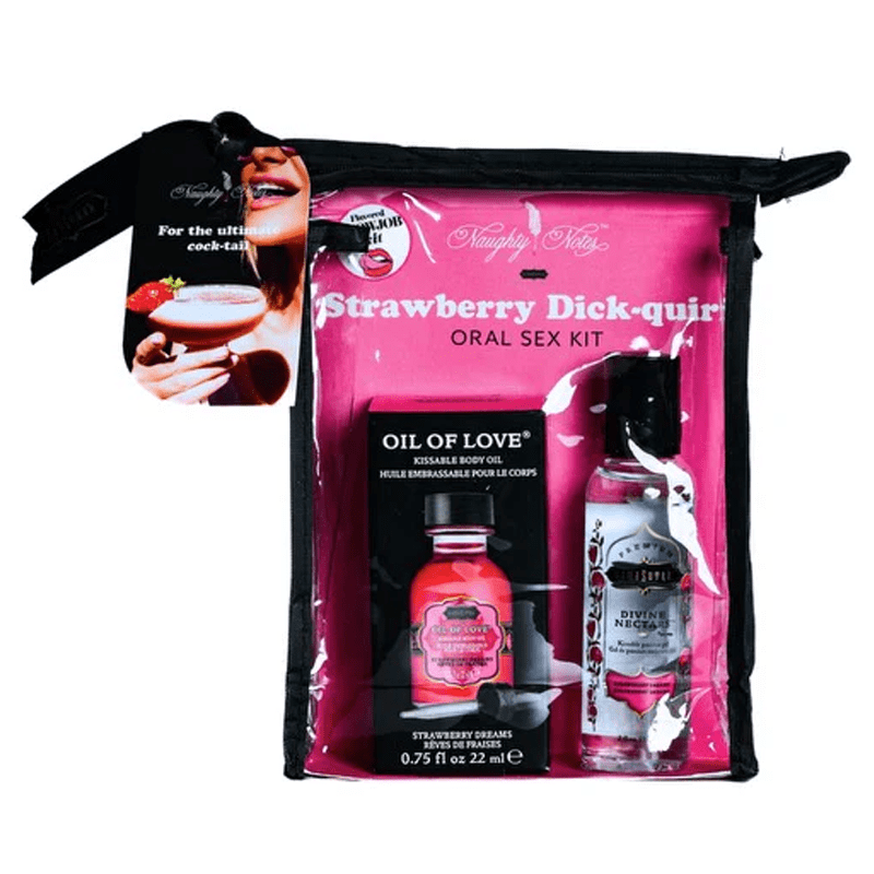 Kama Sutra Strawberry Dick - quiri Oral Pleasure Cocktail Kit for Enhanced Intimacy
