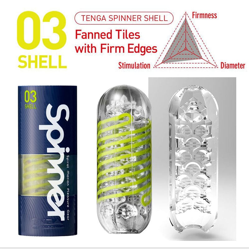 Tenga Reusable Spinner Shell Male Masturbator with Unique Twisting Pleasure