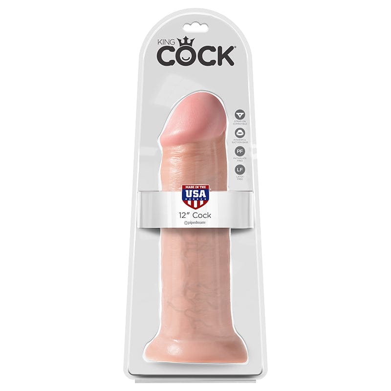 Pipedream Products Realistic 12 - Inch Beige King - Style Cock Dildo