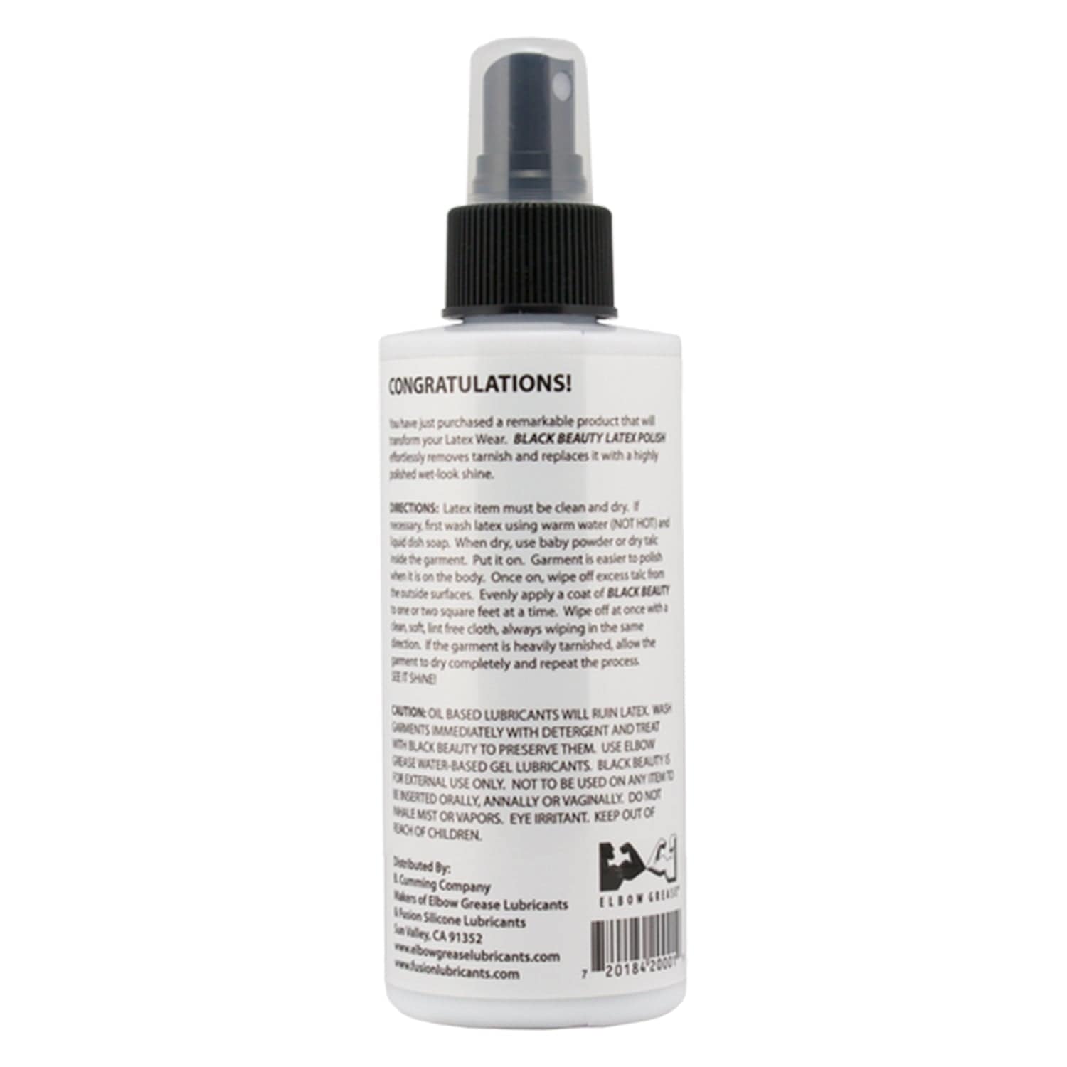 Elbow Grease Black Beauty 7oz Latex Polish for Stunning Wet-Look Shine