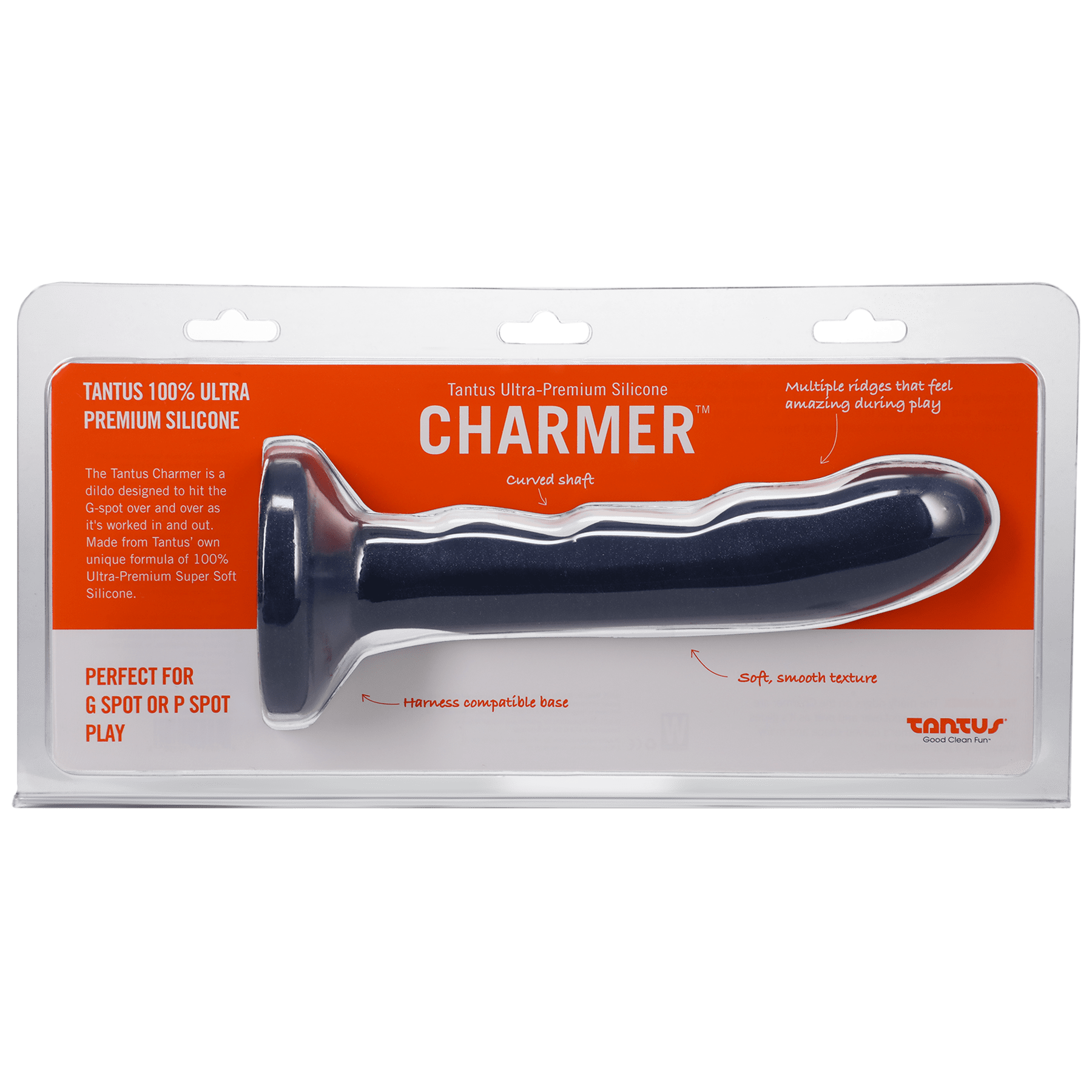 Tantus Charmer Ultra-Premium Silicone Anal and Vaginal Dildo for G-Spot and P-Spot Stimulation