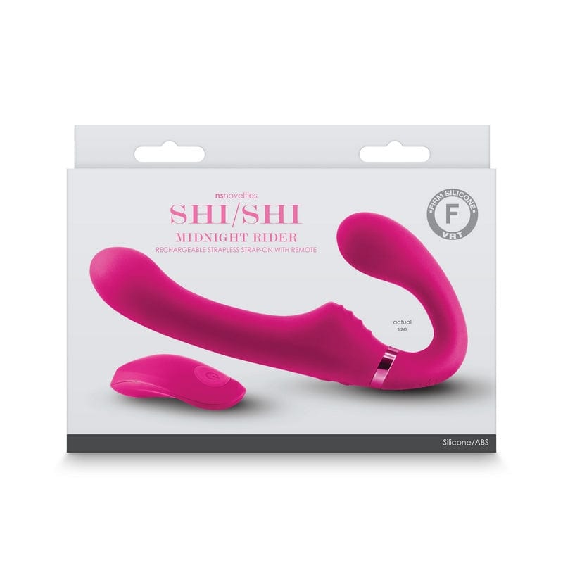 NS Novelties Shi/Shi Midnight Rider Remote-Controlled Strapless Strap-On for Enhanced Bedroom Pleasure